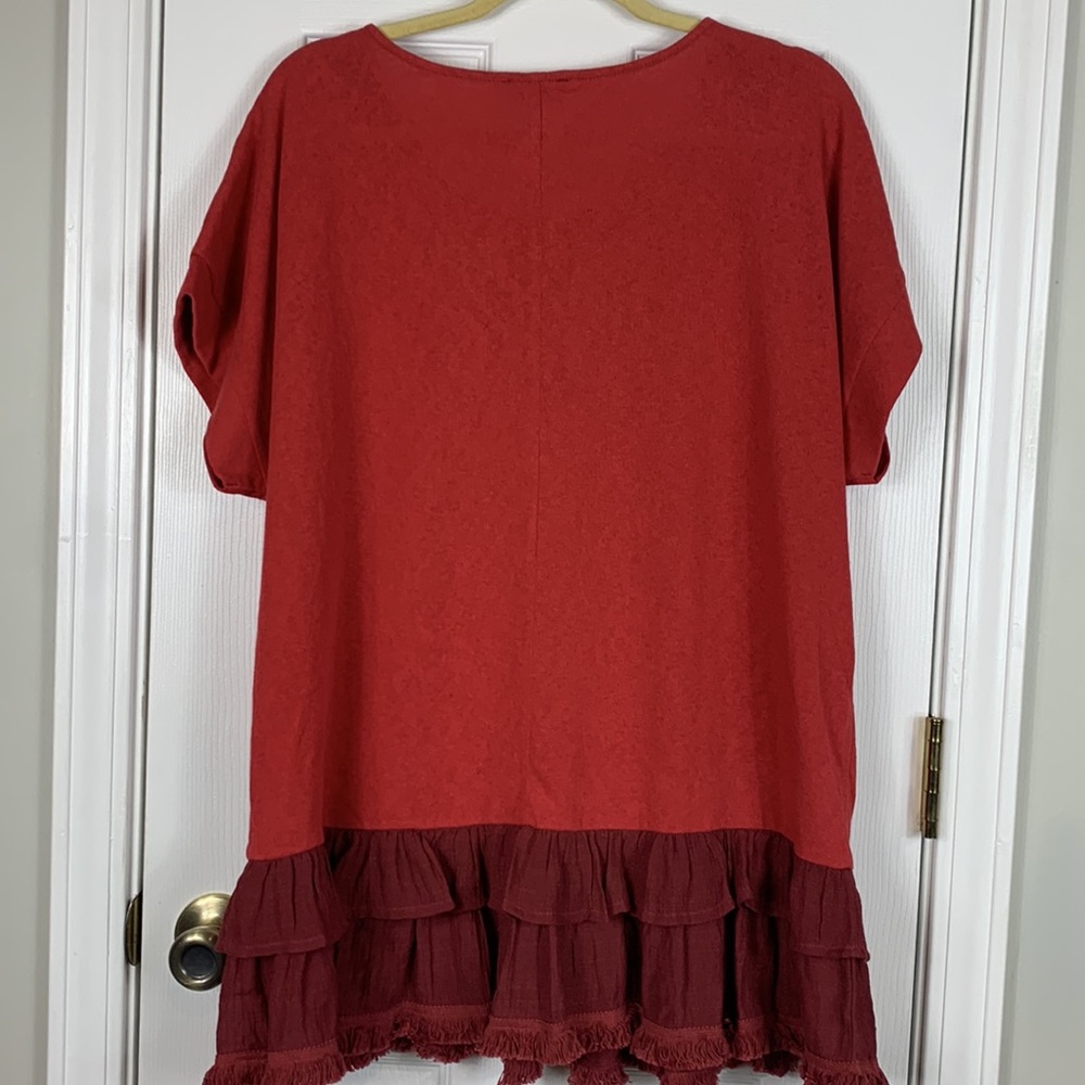 Nwt Umgee Rust Top With Brownish Ruffles. Has Sho… - image 8